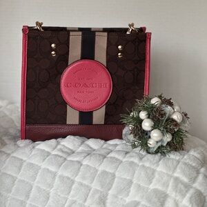 Coach Brown and Pink Shoulder Bag